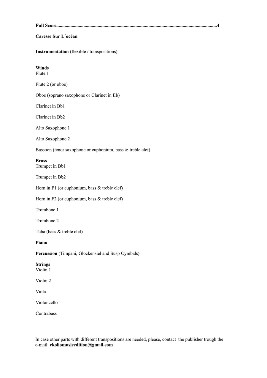 Caresse Sur L'océan Caresse Sur L'océan Chamber Orchestra scores gallery preview page 3