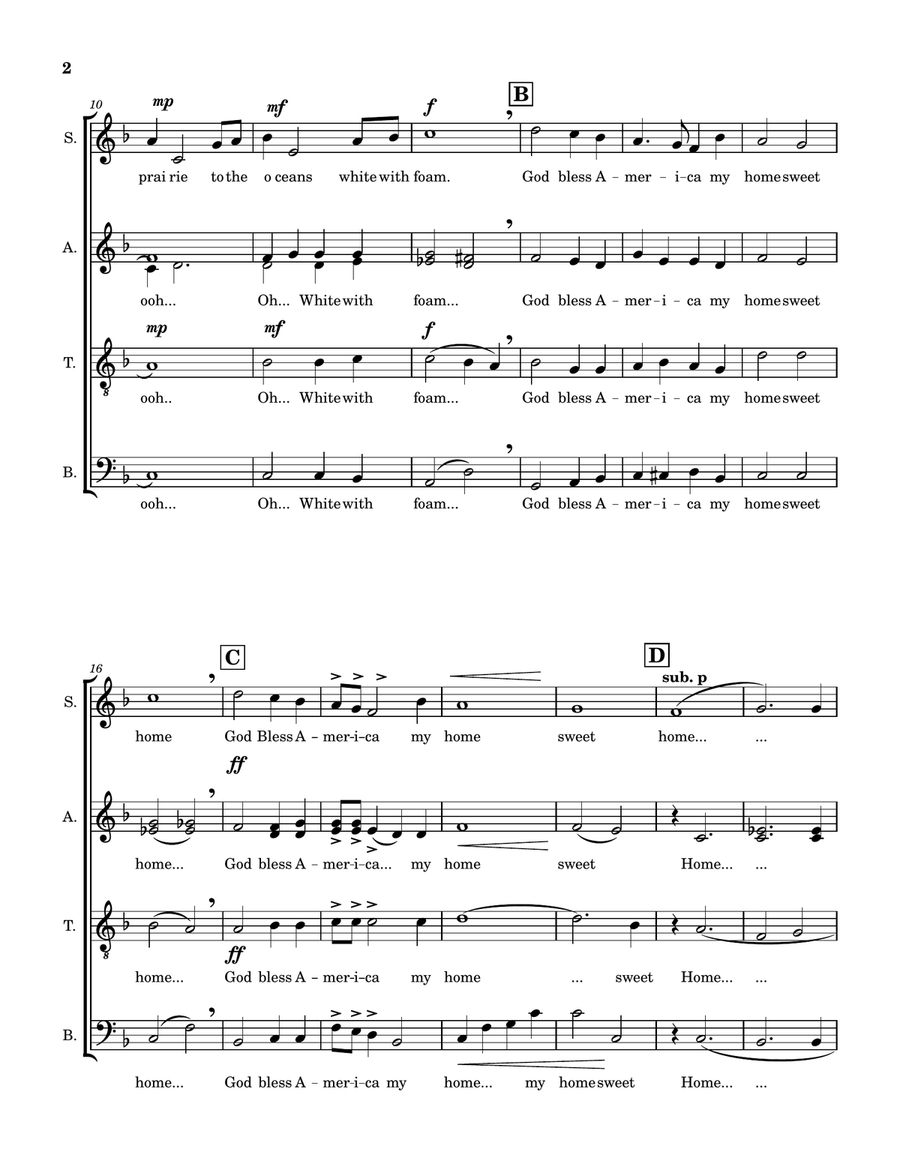 God Bless America ® God Bless America ® Divisi scores gallery preview page 2