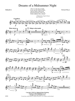 Dreams of a Midsummer Night: 1st Violin