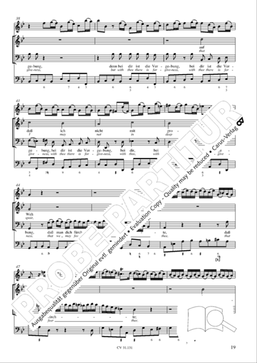 Form the deep, Lord, cried I, Lord, to Thee (Aus der Tiefe rufe ich, Herr, zu dir) 4-Part scores gallery preview page 20