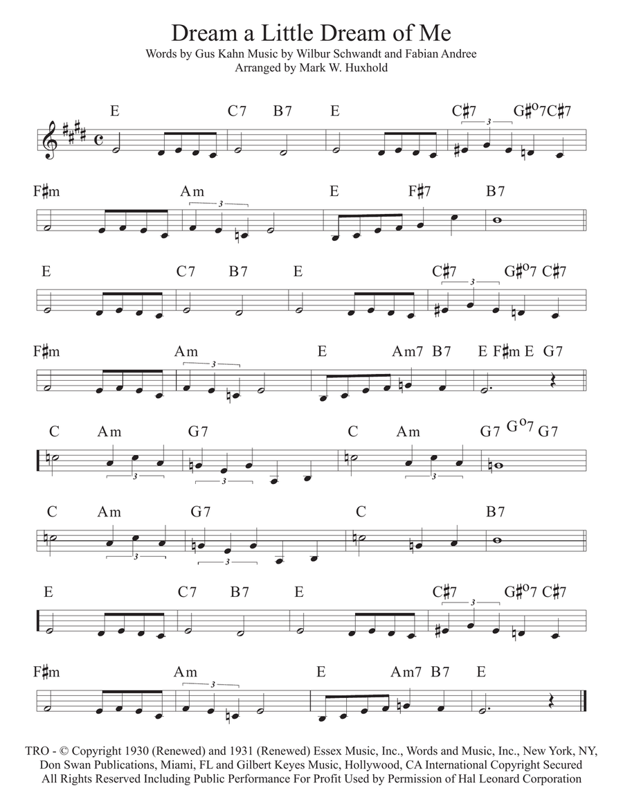 Dream A Little Dream Of Me Piano scores gallery preview page 3