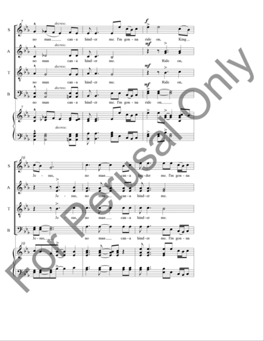 Ride On, King Jesus! Ride On, King Jesus! 4-Part scores gallery preview page 3