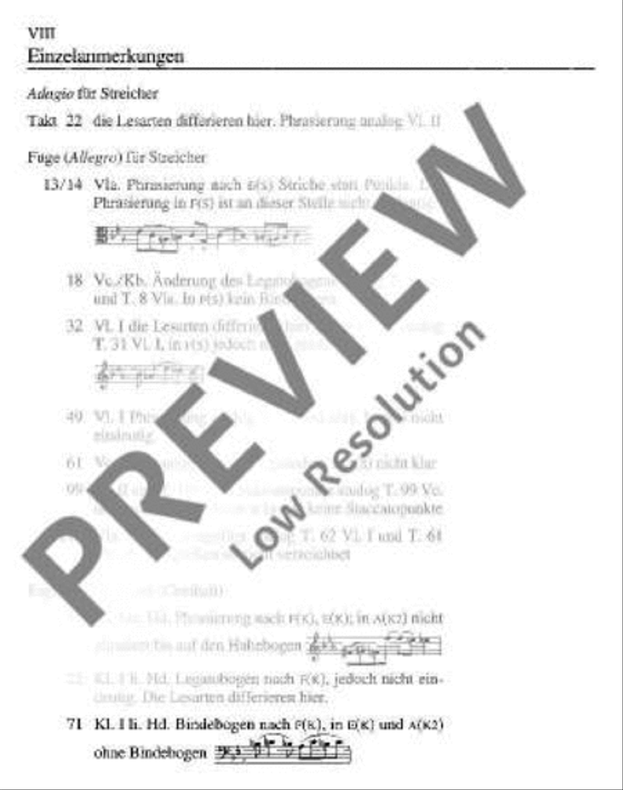 Adagio and Fugue C minor Miniature Score scores gallery preview page 9