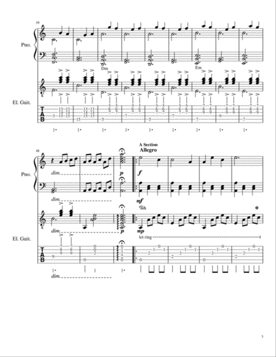 Op. 5, Valse no. 1 Acoustic Guitar scores gallery preview page 3