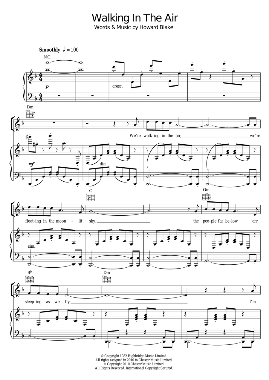 Walking In The Air Duet (theme from The Snowman) Acoustic Guitar scores gallery preview page 1