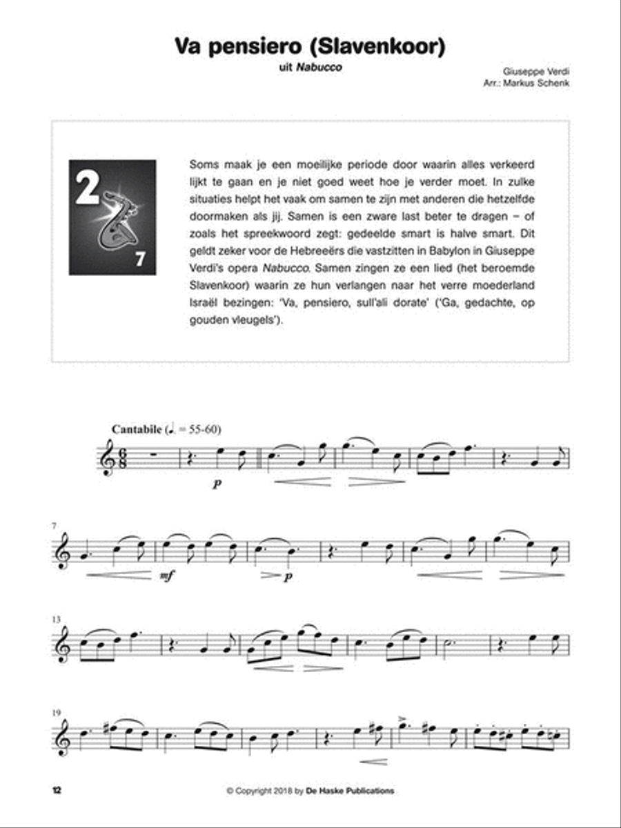 Horen, lezen & spelen - Mijn eerste opera Alto Saxophone scores gallery preview page 2