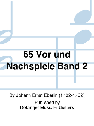 Book cover for 65 Vor- und Nachspiele Band 2