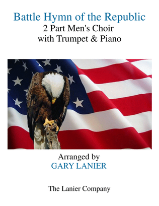 Book cover for BATTLE HYMN OF THE REPUBLIC (for 2 Part Men's Choir with Trumpet and Piano)