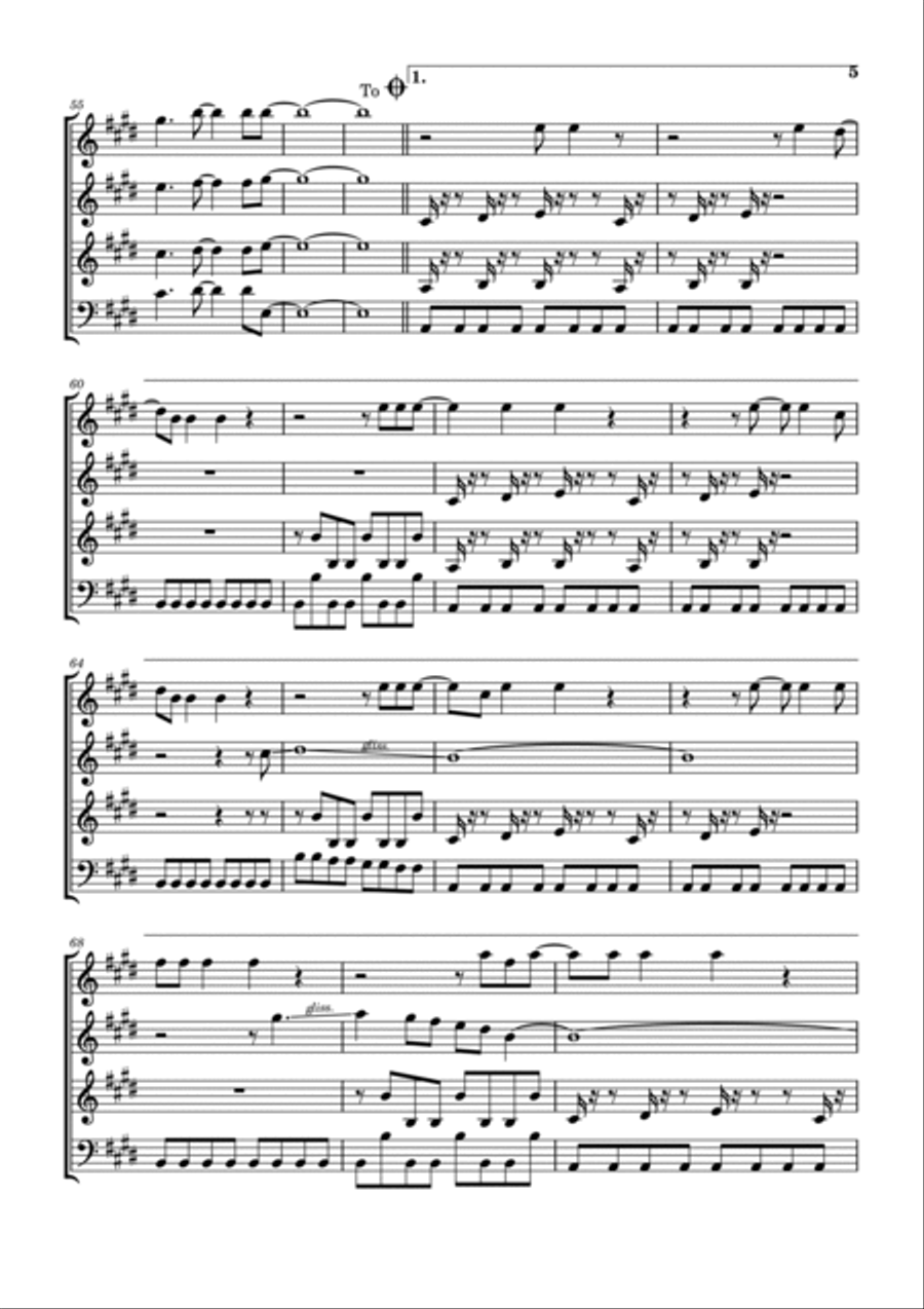 Talk To Ya Later Woodwind Quartet scores gallery preview page 6