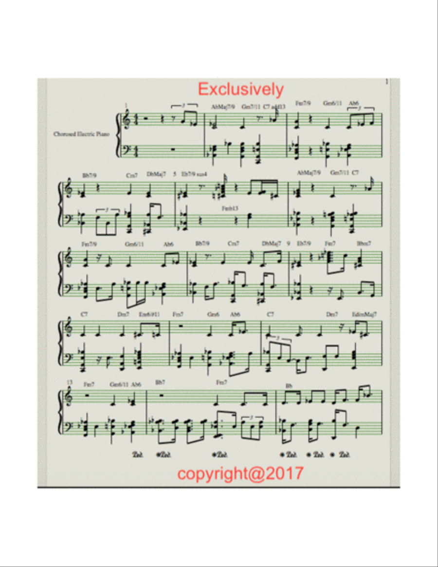 EXCLUSIVELY Jazz Ensemble scores gallery preview page 1