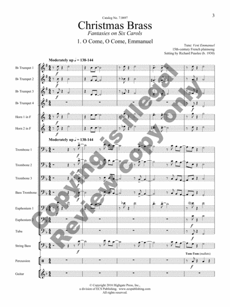 Christmas Brass (Brass Band Set & Score) image number null