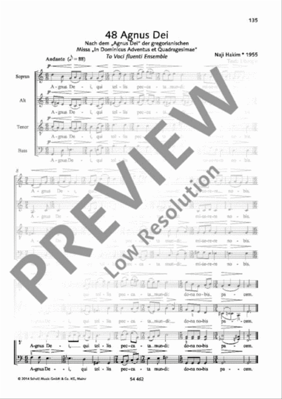 Agnus Dei 4-Part scores gallery preview page 2