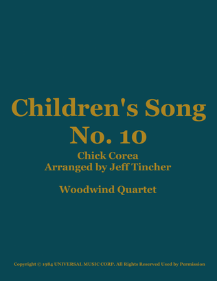 Children's Song No. 10