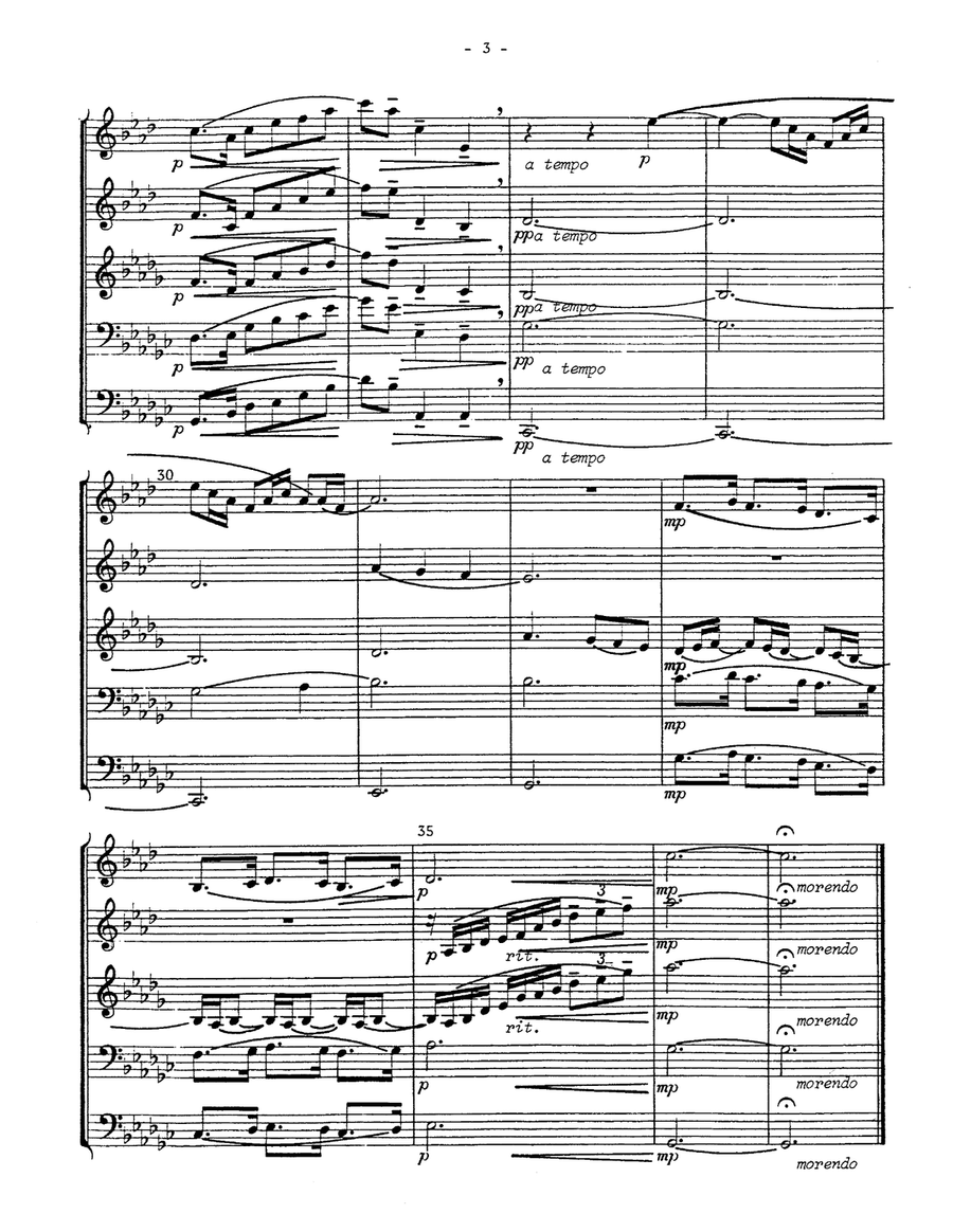Girl with the Flaxen Hair for Brass Quintet Brass Quintet scores gallery preview page 3