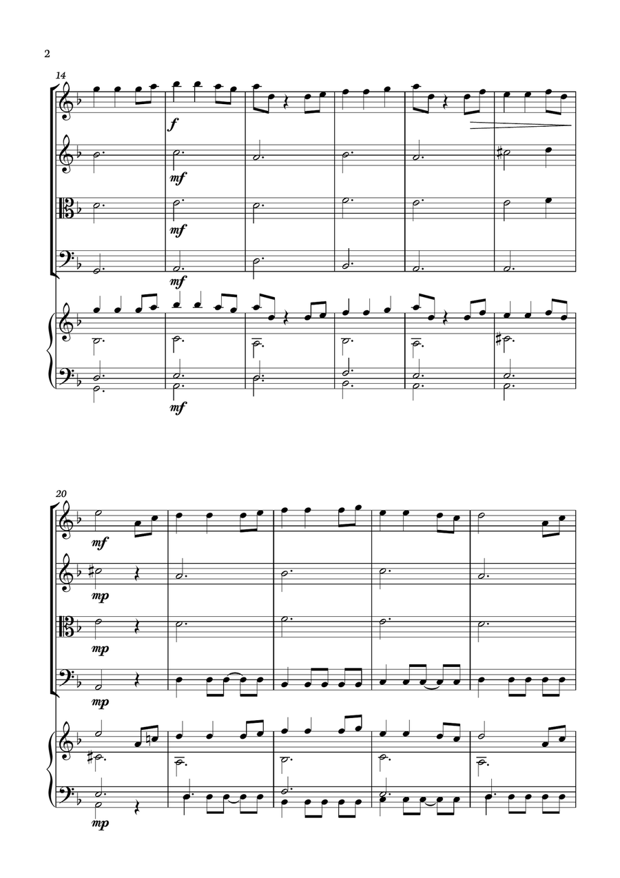 He's A Pirate He's A Pirate String Quartet scores gallery preview page 2