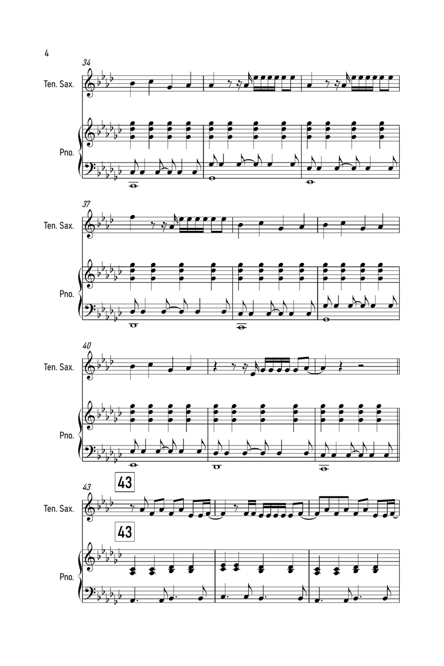 Exile Tenor Saxophone scores gallery preview page 4