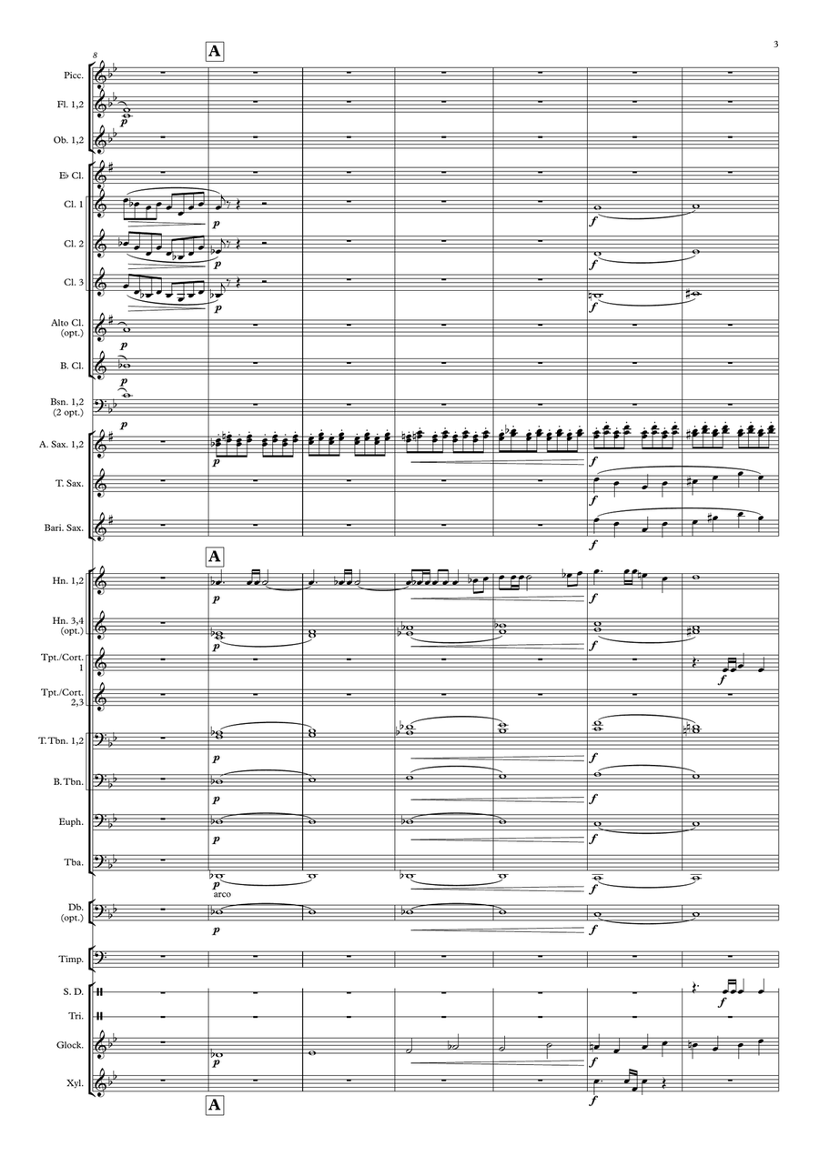 London Landscapes (for wind orchestra / concert band) - score and parts Concert Band scores gallery preview page 3