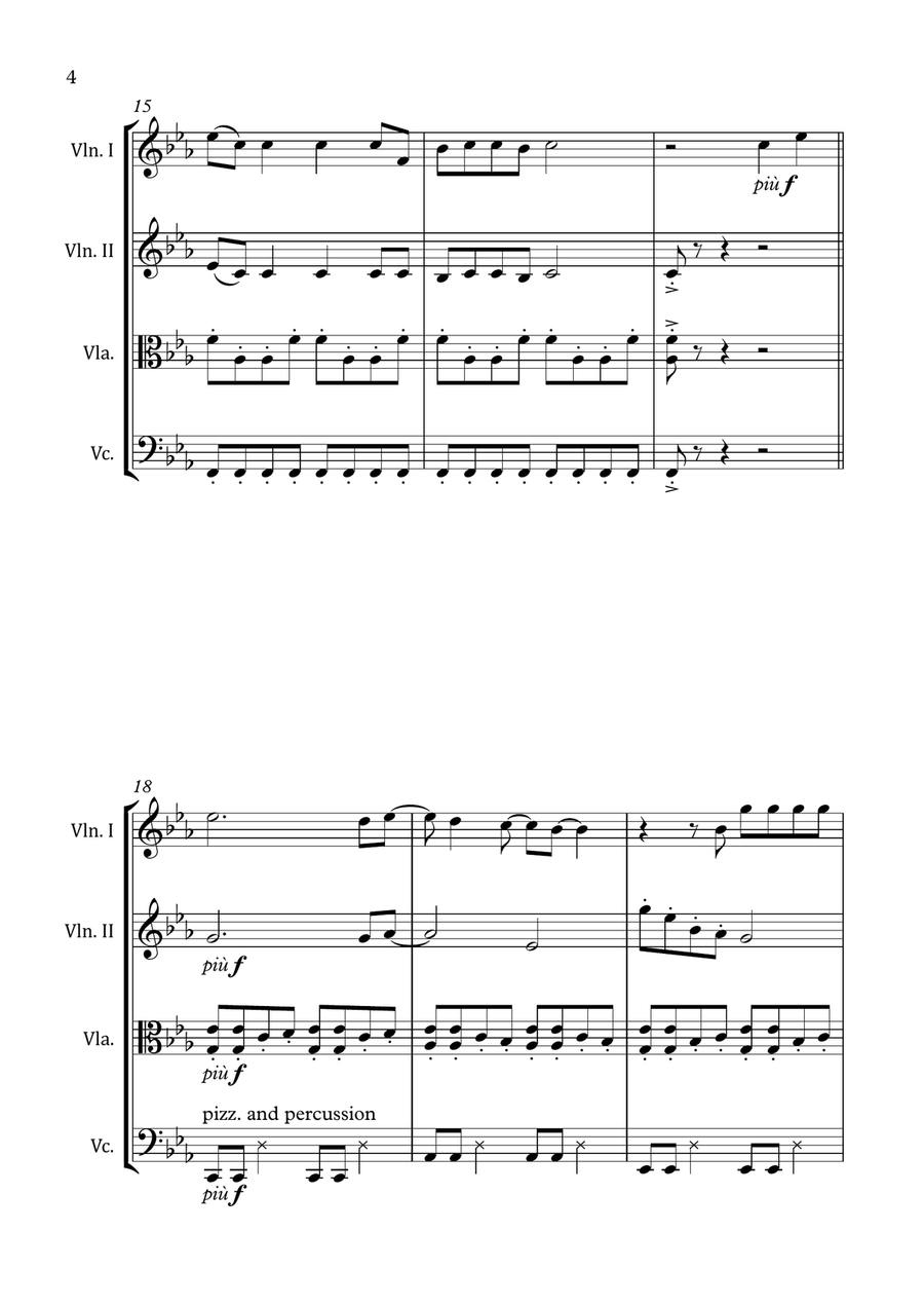 It's My Life String Quartet scores gallery preview page 6