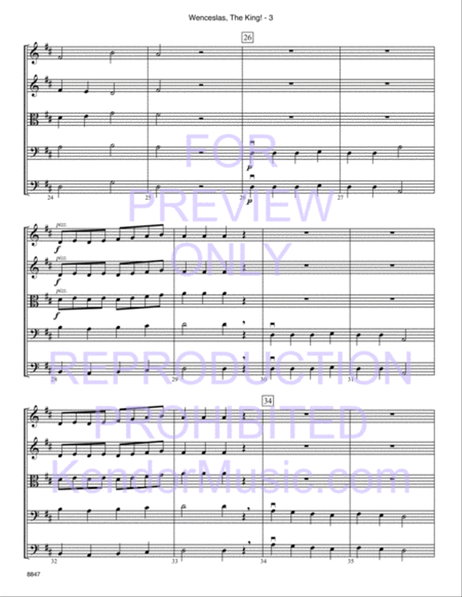 Wenceslas, The King! Wenceslas, The King! String Orchestra scores gallery preview page 5