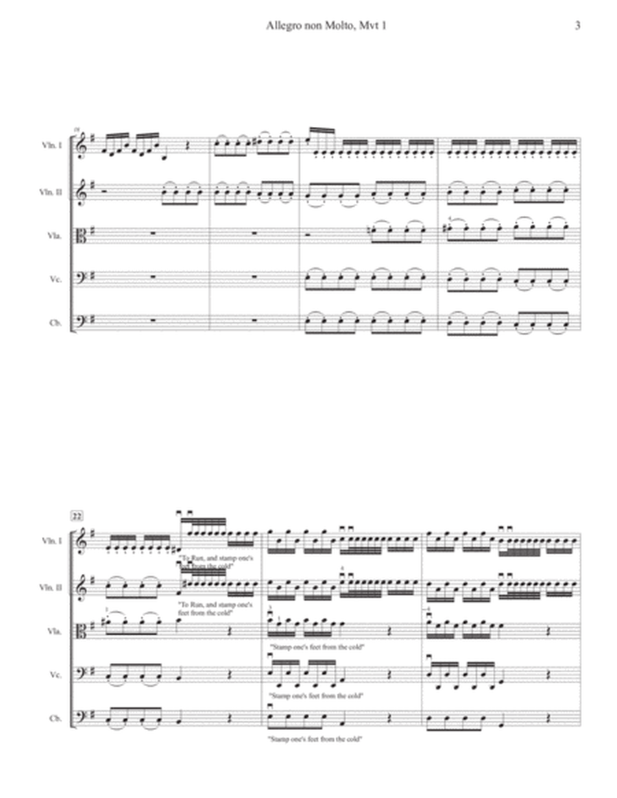 Winter, Movement 1 from Vivaldi's Four Seasons. Grade 3 String Orchestra image number null