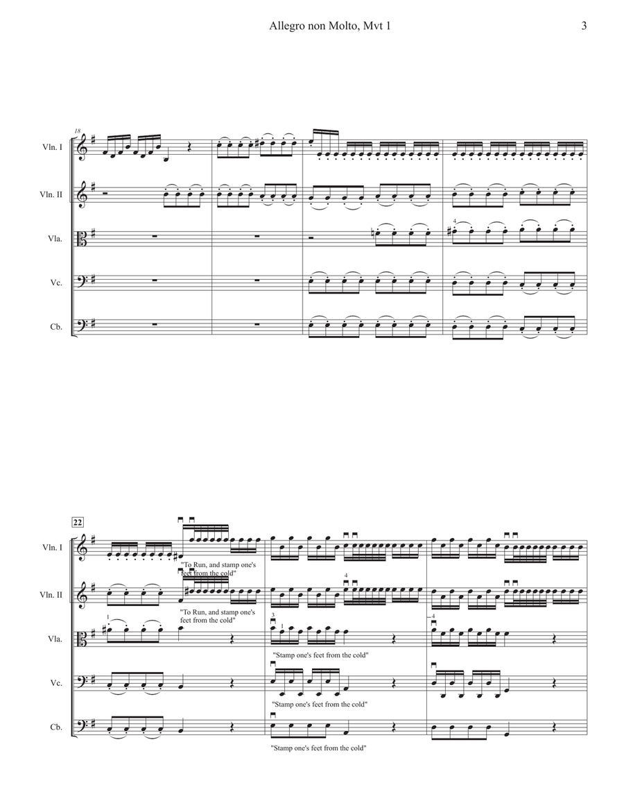 Winter, Movement 1 from Vivaldi's Four Seasons. Grade 3 String Orchestra image number null