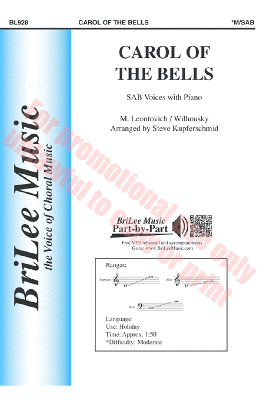 Carol of the Bells Carol of the Bells 3-Part scores gallery preview page 2