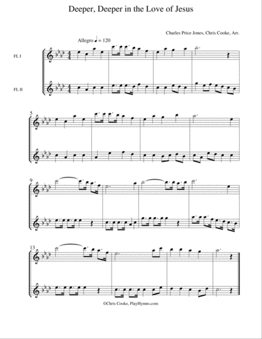 Hymns of His Great Love Flute Solo scores gallery preview page 3