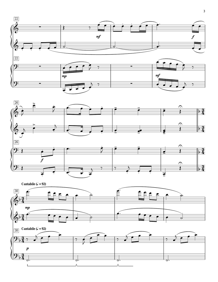 Joy To The World (arr. Phillip Keveren) Piano Duet scores gallery preview page 3