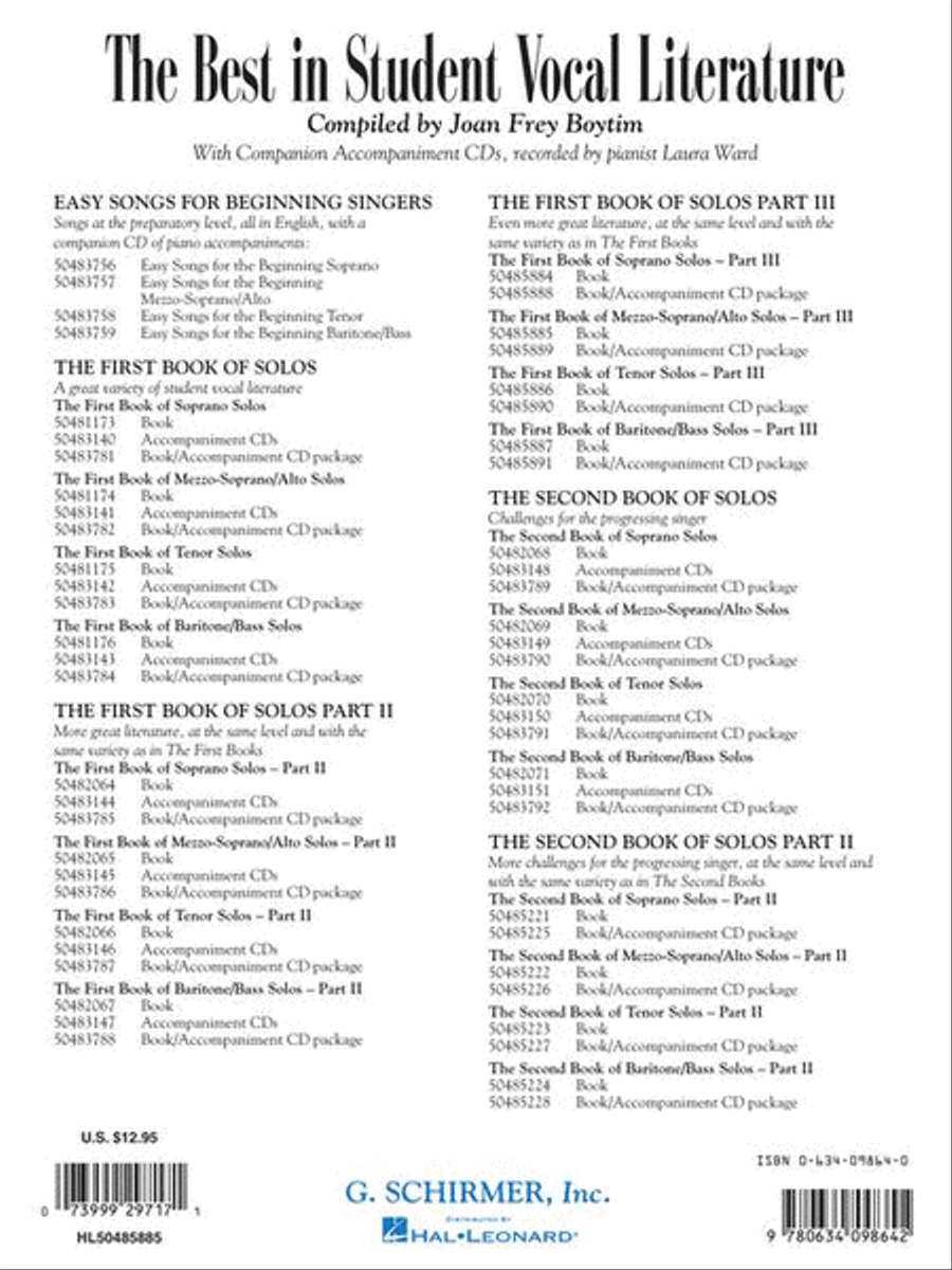 First Book of Mezzo-Soprano Solos – Part III Mezzo-Soprano Voice scores gallery preview page 8