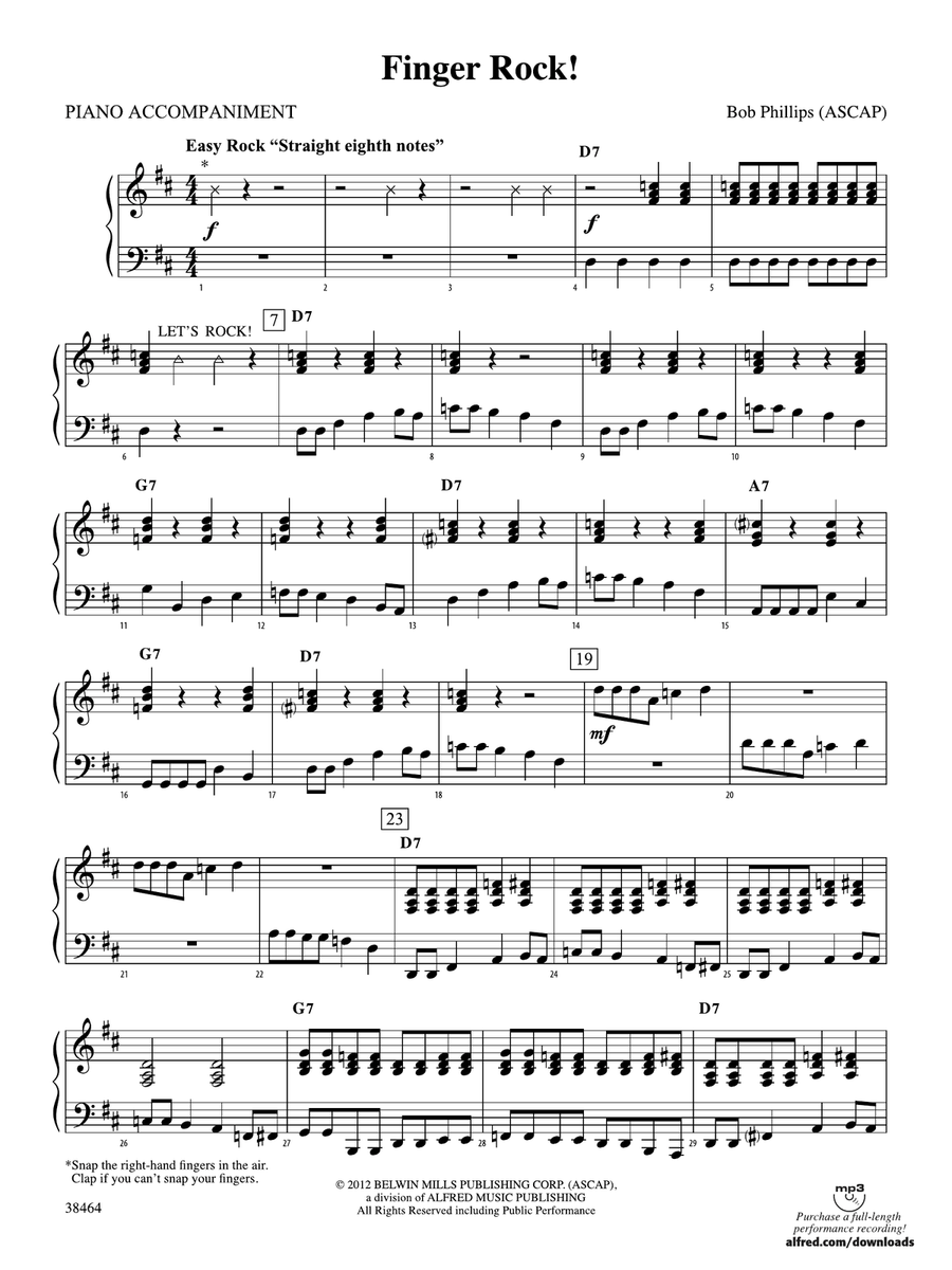 Finger Rock!: Piano Accompaniment