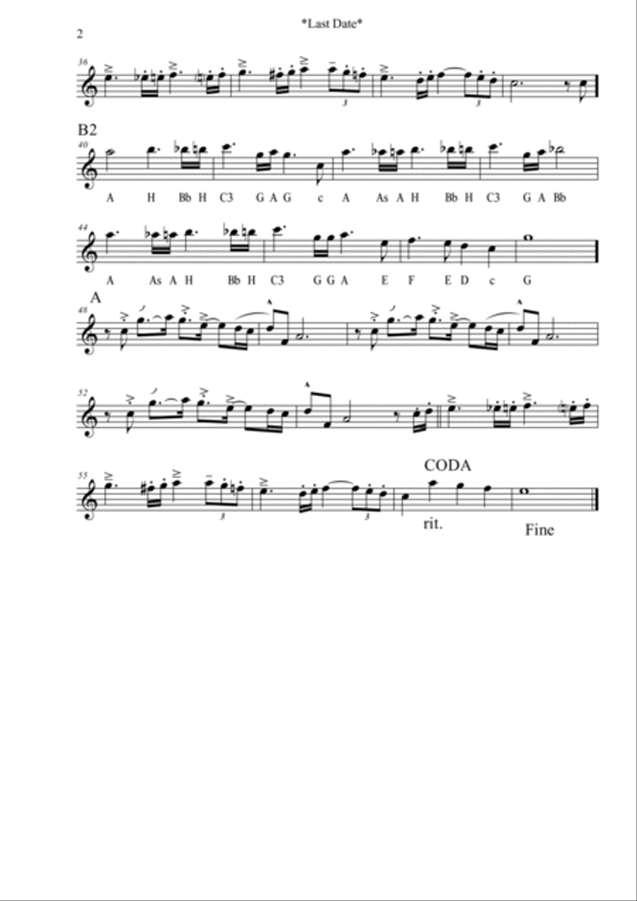 Last Date Clarinet scores gallery preview page 2