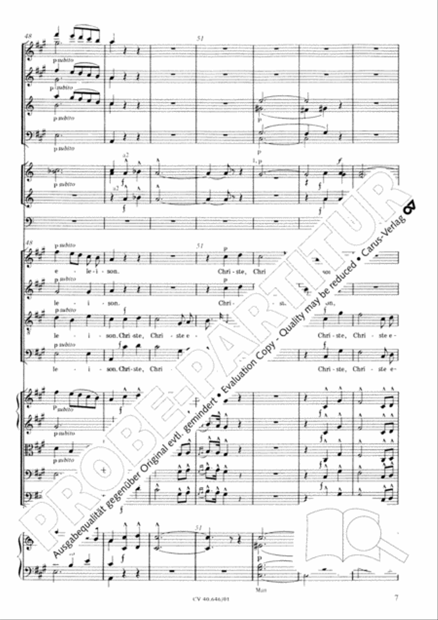 Mass in A Major (2 versions) STB scores gallery preview page 18