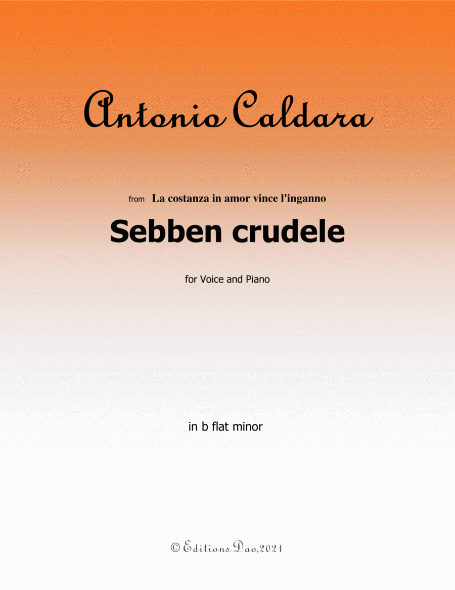 Sebben crudele,by Caldara,in b flat minor image number null