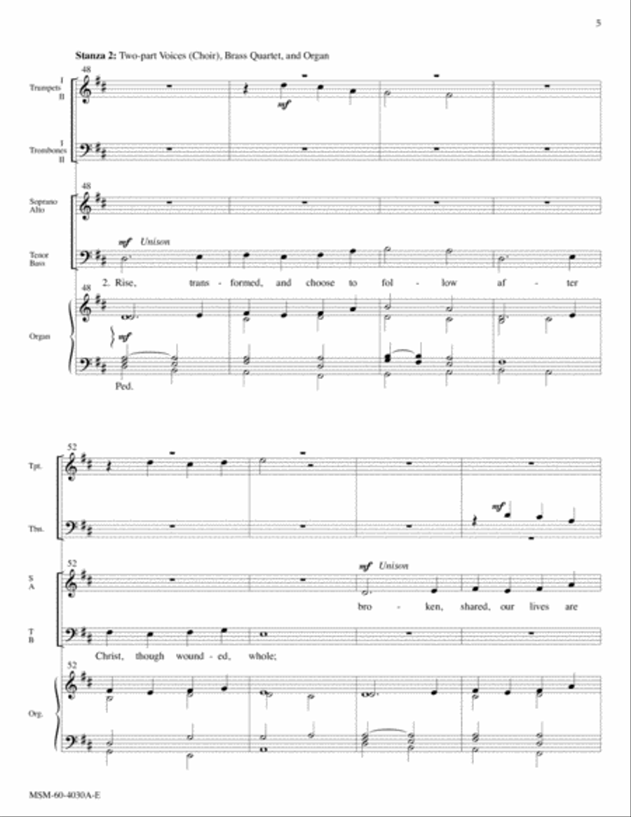 Rise, O Church, like Christ Arisen Choir scores gallery preview page 5