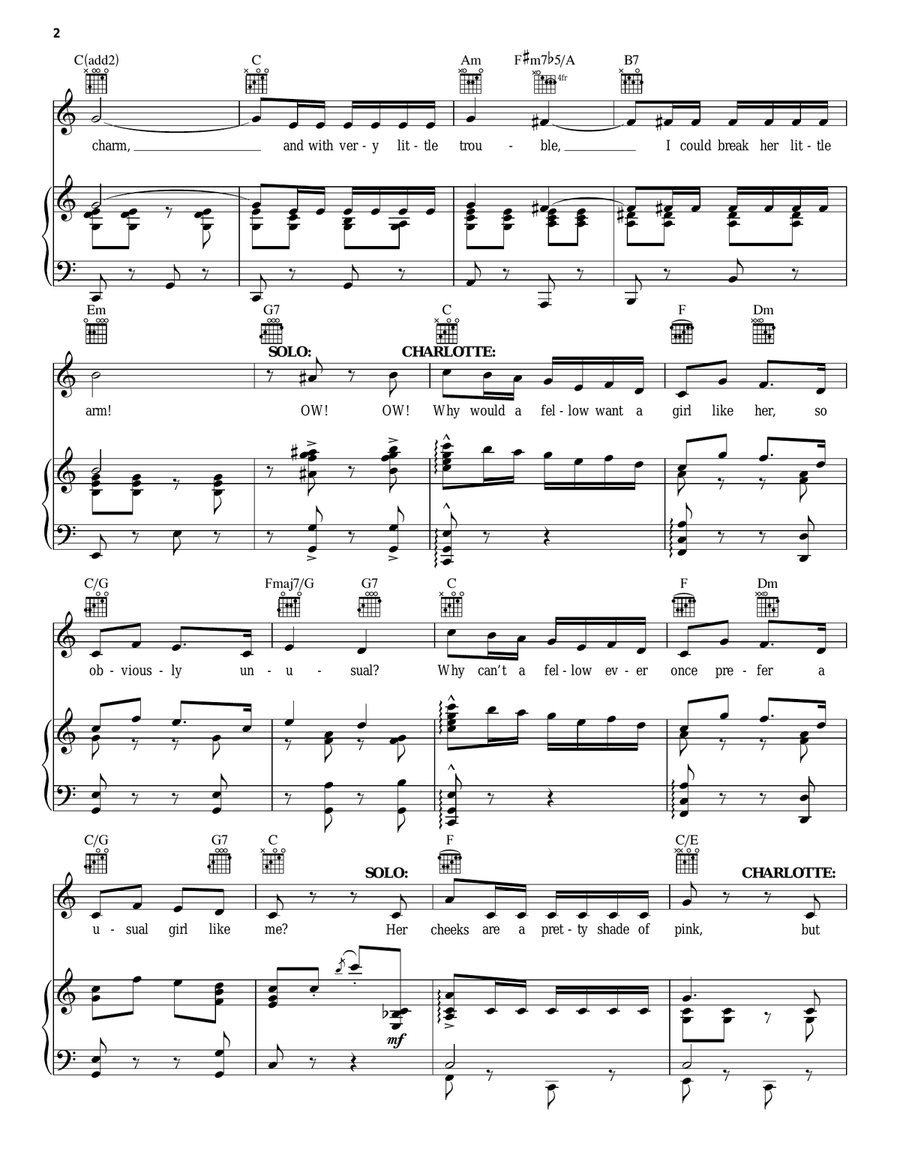 Stepsisters' Lament (from Cinderella) Piano, Vocal, Guitar scores gallery preview page 2