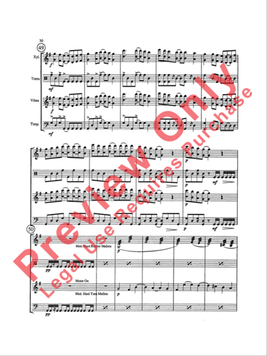 Triptych Percussion Ensemble scores gallery preview page 33