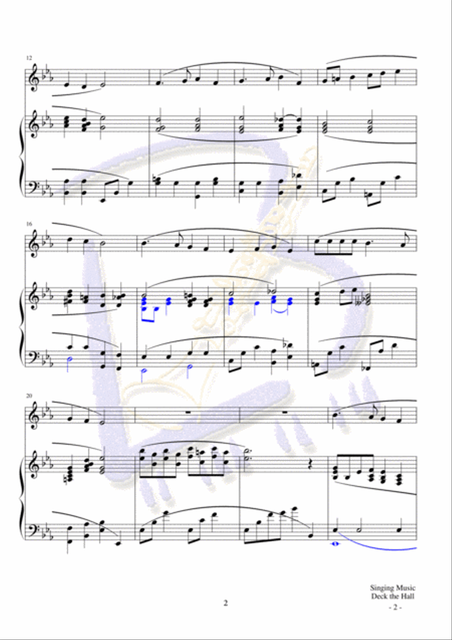 Deck the Hall English Horn scores gallery preview page 2
