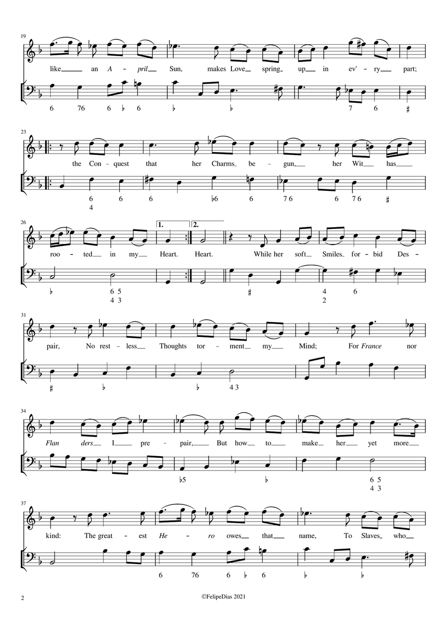 The pleasures that I now possess Voice Solo scores gallery preview page 2