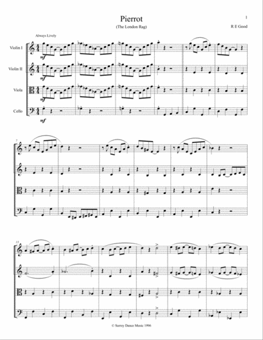 3 Rags For String Quartet String Quartet scores gallery preview page 3