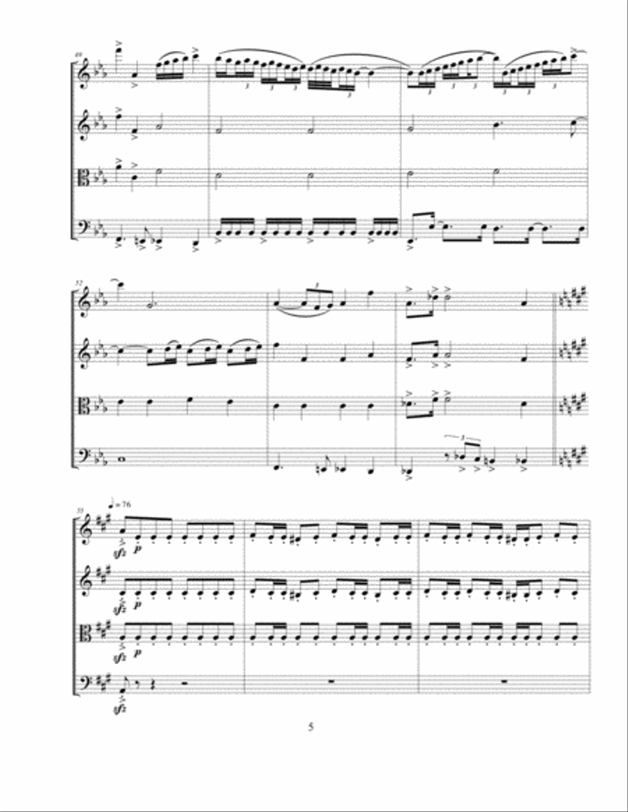 Bohemian Rhapsody String Quartet scores gallery preview page 5