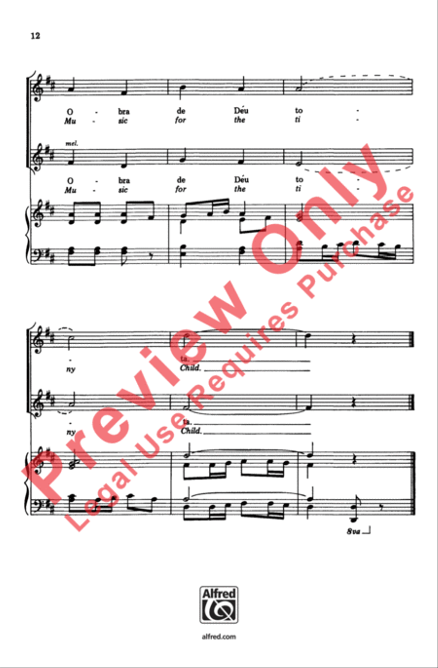 Two Catalan Carols 2-Part scores gallery preview page 12