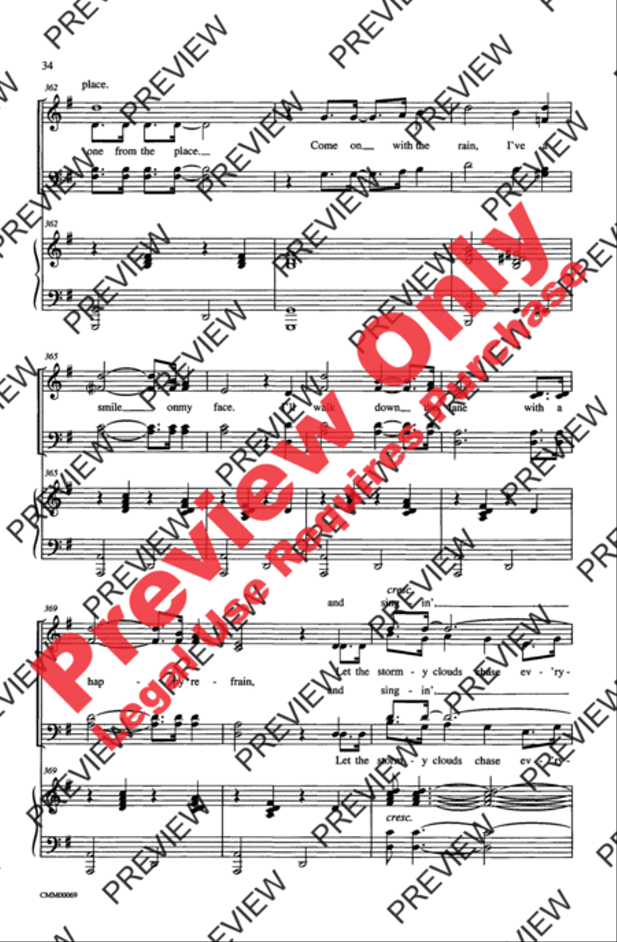 The Music of M-G-M (A Choral Medley) 4-Part scores gallery preview page 34