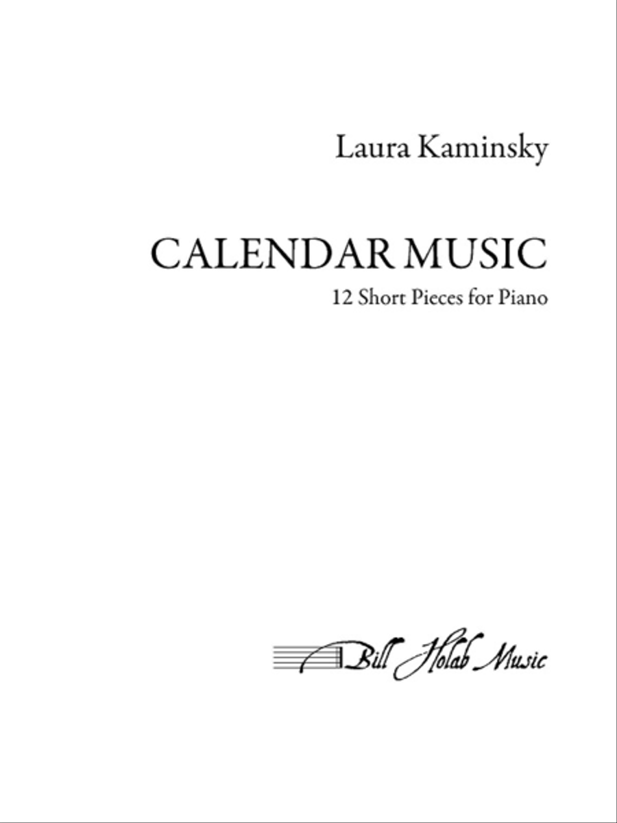 Calendar Music Piano Solo scores gallery preview page 1