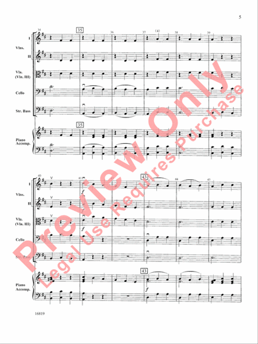 Skaters' Waltz String Orchestra scores gallery preview page 6