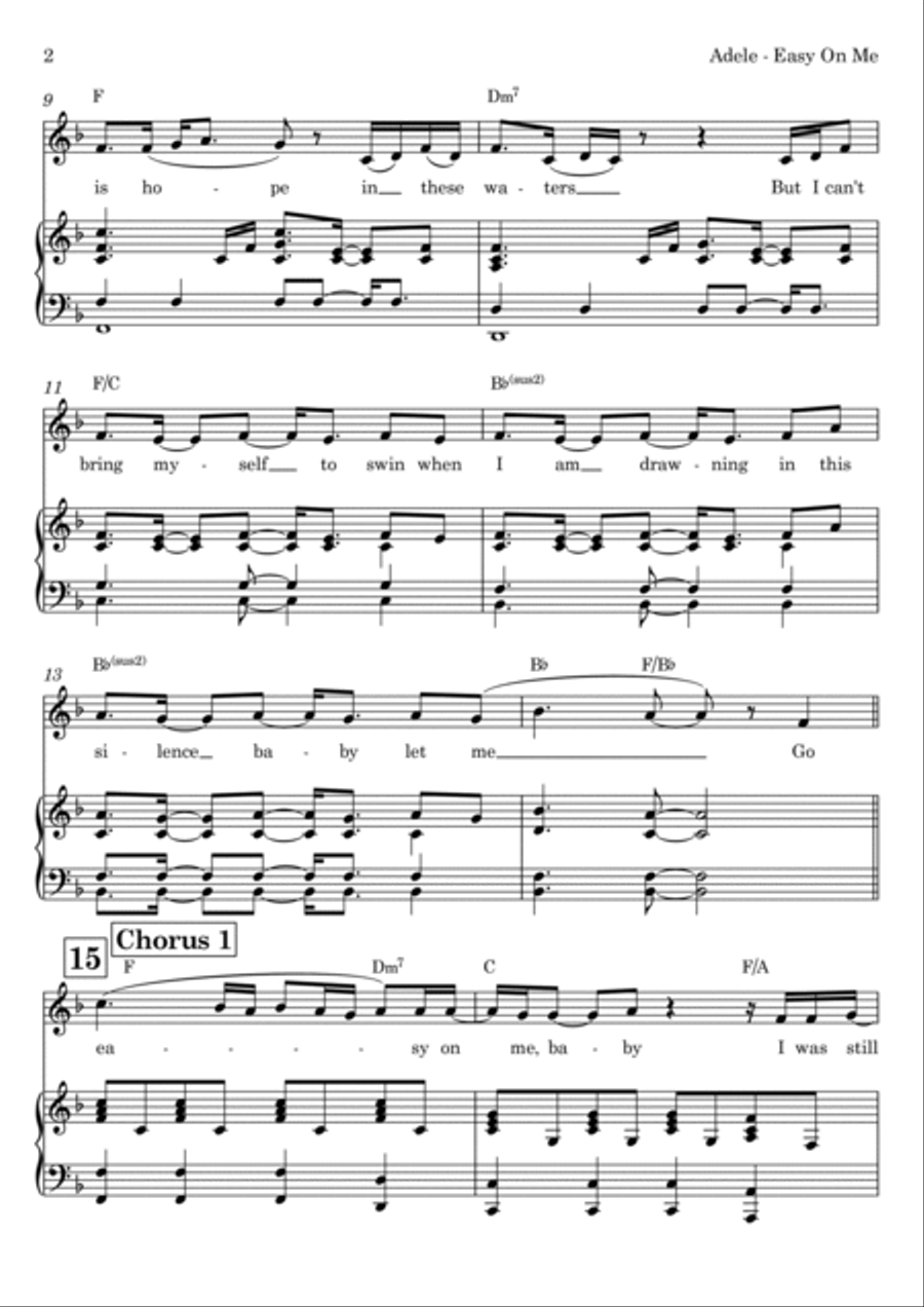 Easy On Me Voice scores gallery preview page 2