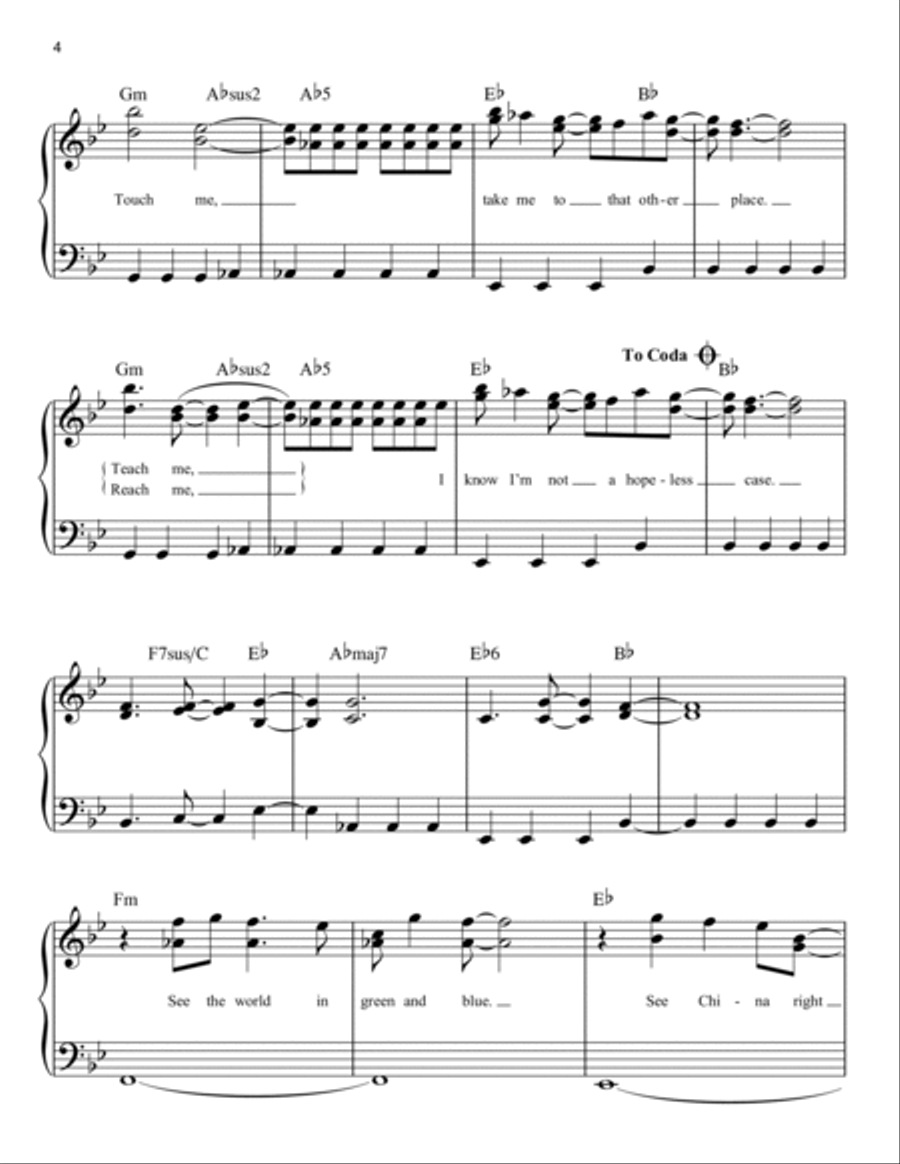 Beautiful Day Voice scores gallery preview page 4