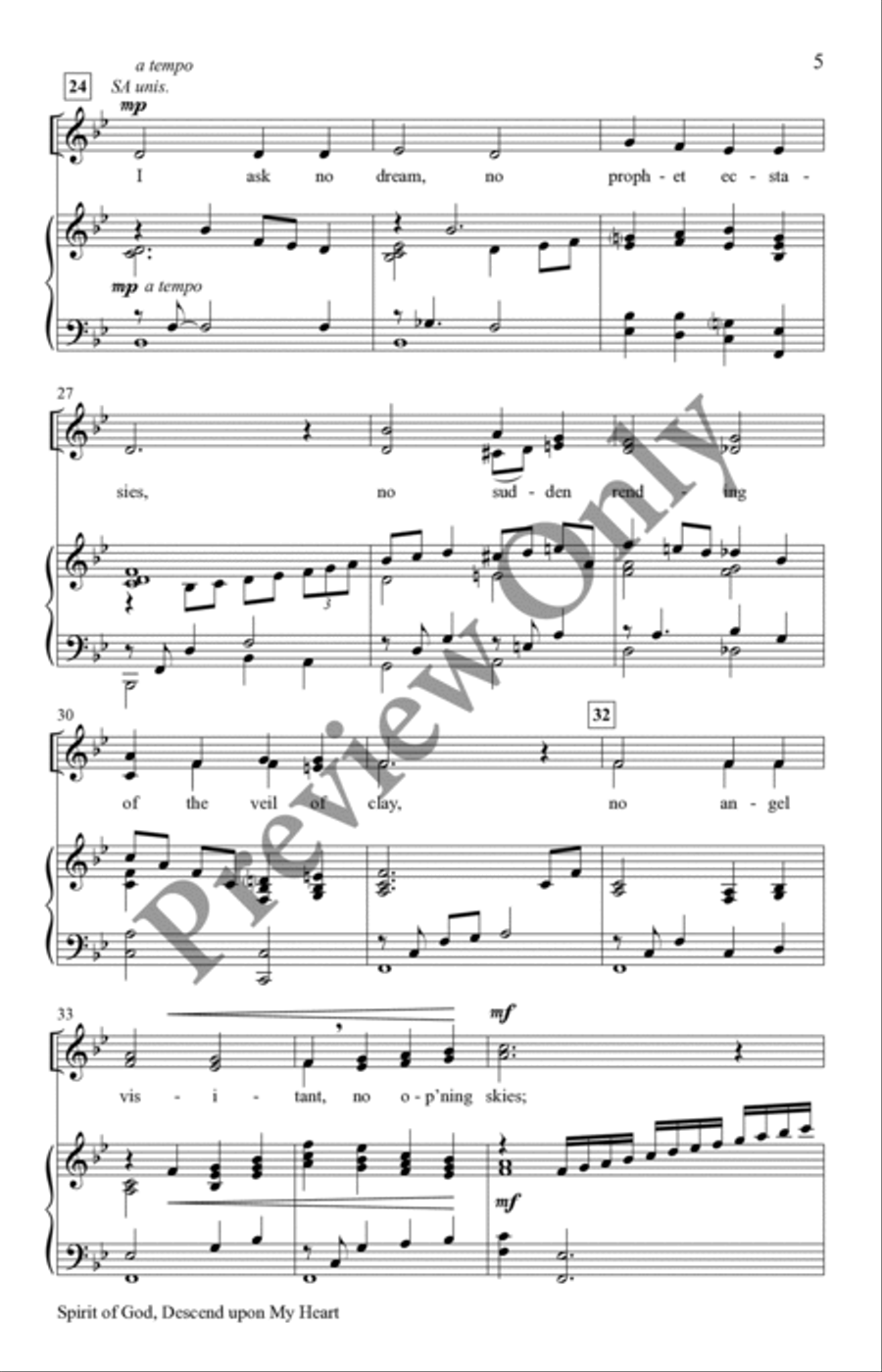 Spirit of God, Descend upon My Heart 4-Part scores gallery preview page 4