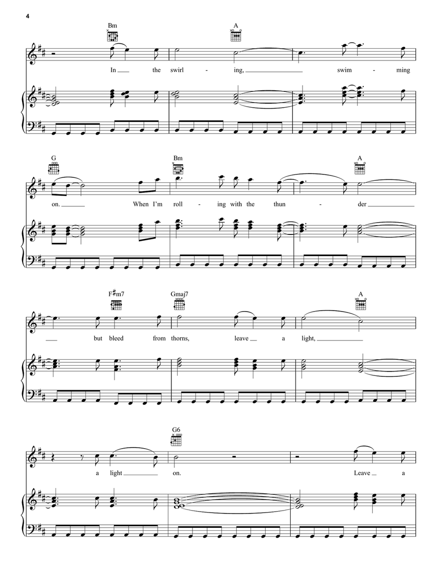 Midnight Piano, Vocal, Guitar scores gallery preview page 4