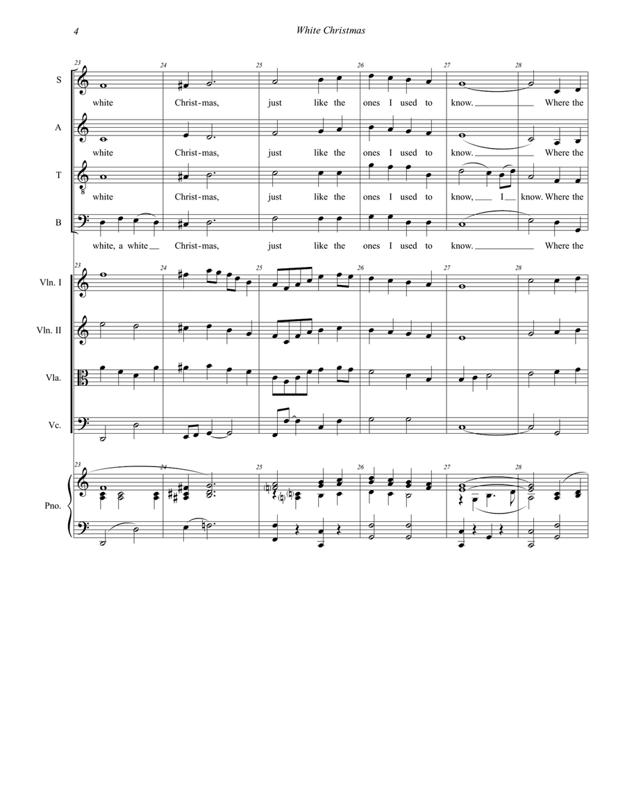 White Christmas White Christmas 4-Part scores gallery preview page 4