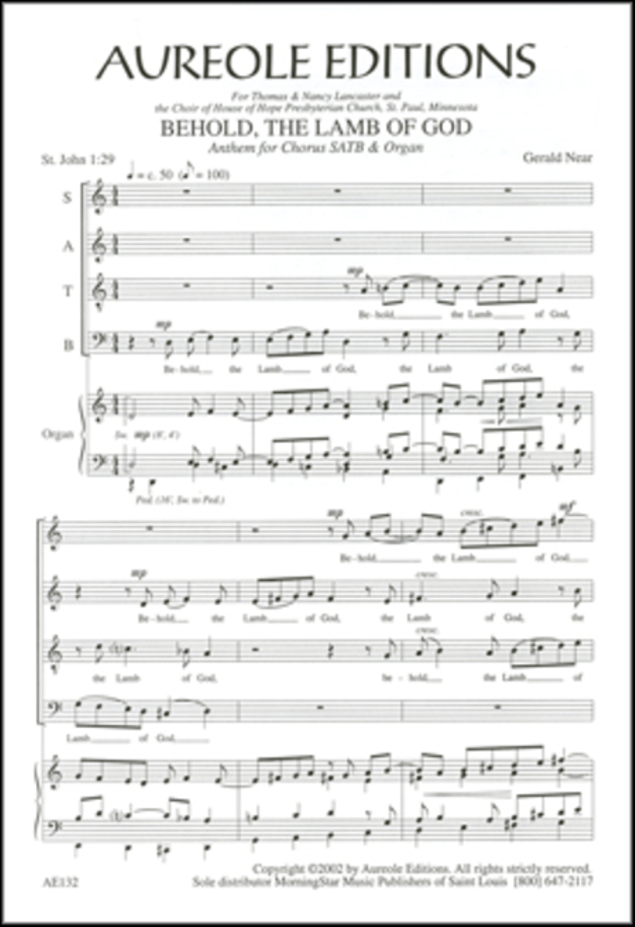 Behold, the Lamb of God 4-Part scores gallery preview page 1